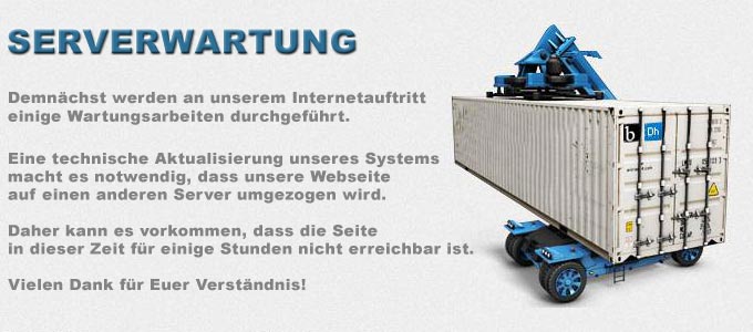 Bevorstehende Wartungsarbeiten