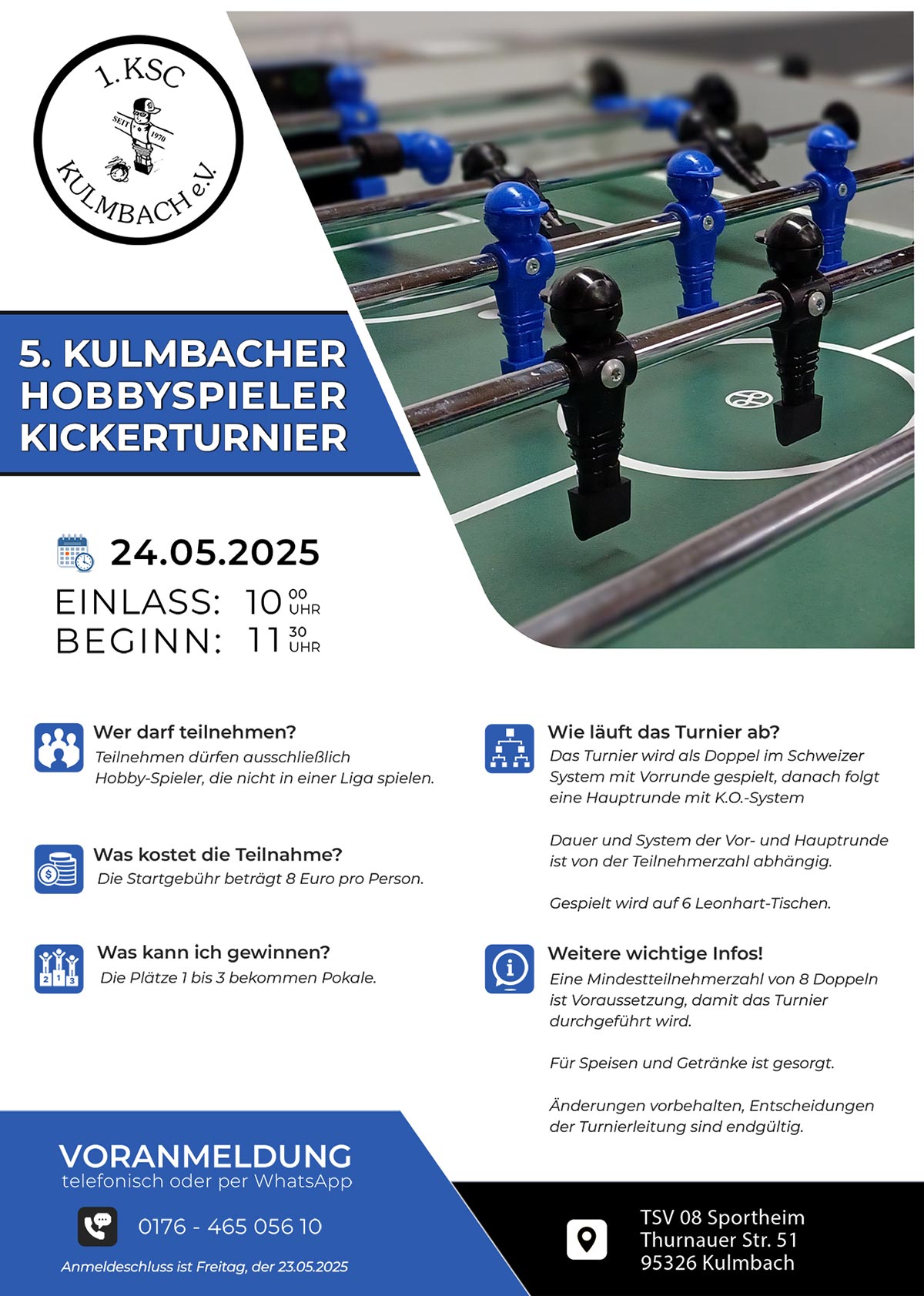 5. Kulmbacher Hobbyspieler Kickerturnier